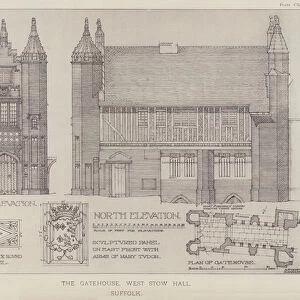 The Gatehouse, West Stow Hall, Suffolk (litho)