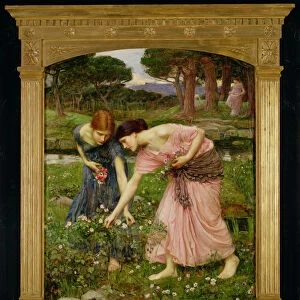 Gather Ye Rosebuds While Ye May, 1909 (oil on canvas)