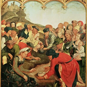 Gathering of the Manna in the Desert (oil on canvas)