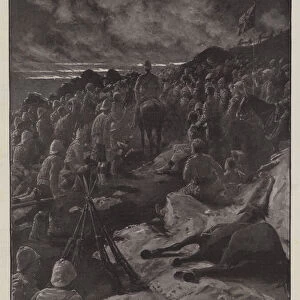 General Ian Hamilton thanking the Gordons after their Magnificent Attack on the Boer Position near Doornkop, which resulted in the Occupation of the Western Suburbs of Johannesburg (litho)