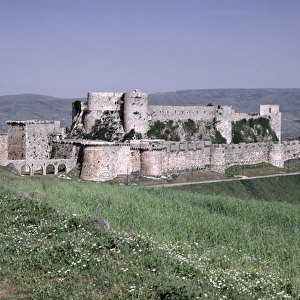General view of the fortress of Krak des Chevaliers, c. 1143 (photo)