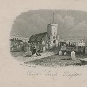 General view of the Parish Church in Brighton (engraving)