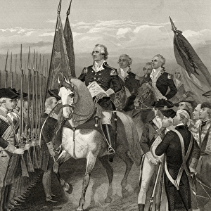 George Washington taking command of the Army, 1775, from Life and Times of Washington