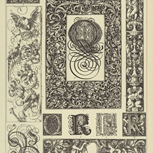 German Renaissance, Typographic Ornaments (colour litho)