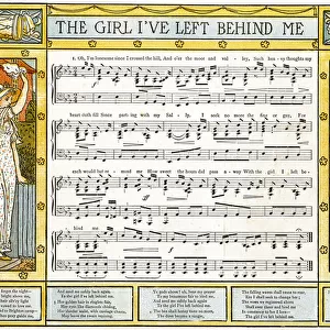 The Girl I ve Left Behind Me, song illustration from Pan-Pipes
