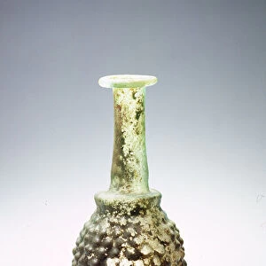 Glass grape flask, Roman, probably made in Syria or Palestine, 3rd century AD (glass)