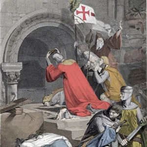 Godefroy de Bouillon (1058-1100) at Saint-Sepulcre, in 1099 - Godfrey of Bouillon at the Holy Sepulchre by Deininger
