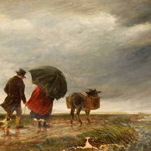 Going to the Ferry, Appledore, 1856 (oil on canvas)