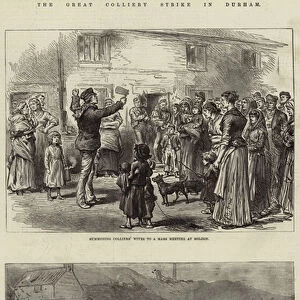 The Great Colliery Strike in Durham (engraving)