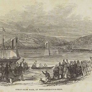 Great Skiff Race, at Newcastle-upon-Tyne (engraving)