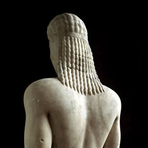Greek Art: Statue of Kouros, sculpture of young man of the archaic period (650-500 BC