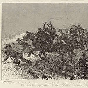 The Greek Rout, an Incident of the Stampede on the Road to Larissa (engraving)