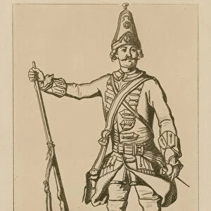 Grenadier of the guards of Louis XV (engraving)