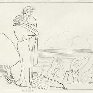 The Gulf of Simony, Inferno, Canto 19 (engraving)