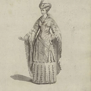 Habit of a Countess of Holland and Zealand in 1200 (engraving)