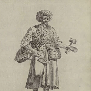 Habit of a Pilgrim of Mecca called Sacquaz who carries about Aromatic Simple Waters to sell (engraving)