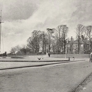 Hampstead Heath: The Flagstaff, with Approach to "Jack Straws Castle"(b / w photo)