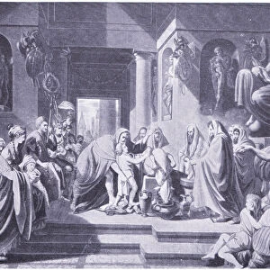 Hannibal swearing eternal emnity to Rome (litho)