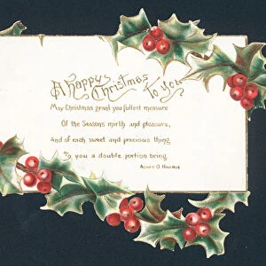 A Happy Christmas to You - Christmas card (chromolitho)