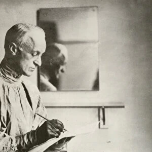 Harvey Cushing, neurosurgeon, portrait (b / w photo)