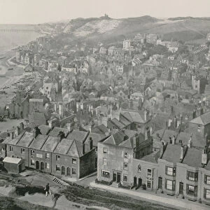 Hastings, from the East Hill (b / w photo)