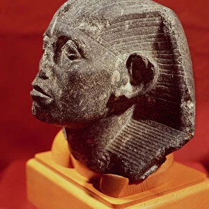 Head of Sesostris III, from Medamud near Karnak, Middle Kingdom, c. 1862-43 BC (granite)