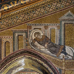 Healing of the centurions son, Byzantine mosaic, XII-XIII centuries in the Northern nave (mosaic)