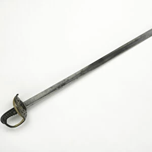 Heavy Cavalry Officers Service Sword, 1808-18 (steel with wood & leather grip)