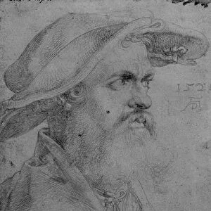 Helius Eobanus Hessus, 1526 (pencil on paper) (b / w photo)