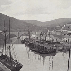 Helmsdale, from the Castle (b / w photo)
