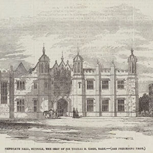 Hengrave Hall, Suffolk, the Seat of Sir Thomas R Gage, Baronet (engraving)