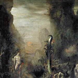 Hercules and the Lernaean Hydra, after Gustave Moreau, c. 1876 (oil on canvas)