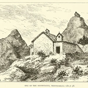 One of the Hermitages, Montserrat (engraving)