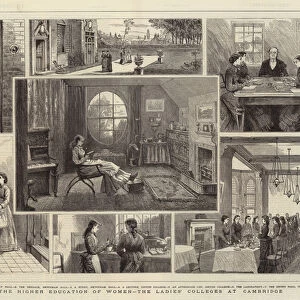 The Higher Education of Women, the Ladies Colleges at Cambridge (engraving)