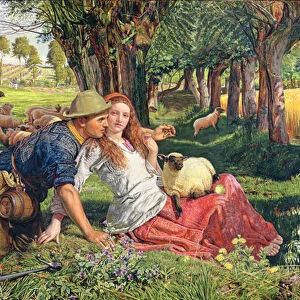 The Hireling Shepherd (oil on canvas)