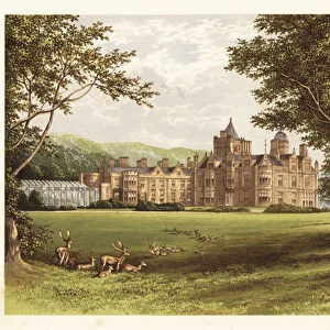 Holker Hall, Lancashire, England. 1880 (engraving)