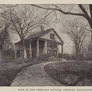 Home of John Greenleaf Whittier, Amesbury, Massachusetts (engraving)