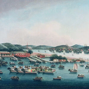 Hong Kong Harbour (oil on canvas)
