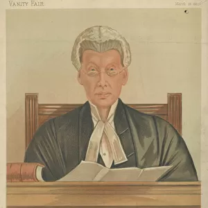 The Honourable Sir J W Chitty (colour litho)