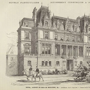 Hotel, Avenue du Bois de Boulogne, 30 (engraving)