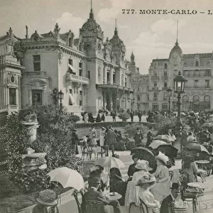 Hotel de Paris Monte-Carlo in Monte Carlo, Monaco, France. Postcard sent in 1913