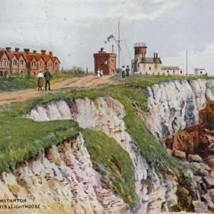 Hunstanton, The Cliffs and Lighthouse (colour litho)