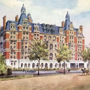 The Hyde Park Hotel, Knightsbridge, London SW (colour litho)