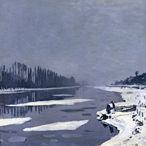 Ice floes on the Seine at Bougival, c. 1867-68 (oil on canvas)