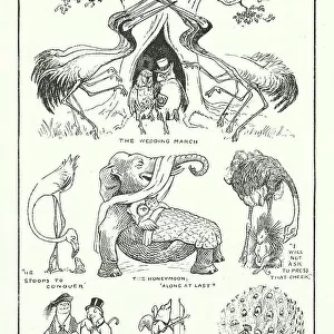 Idylls of the zoo (engraving)
