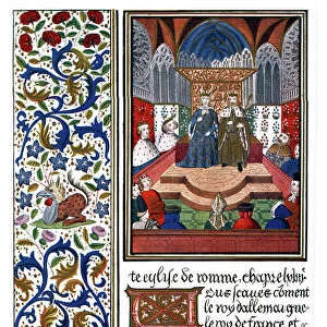 Illuminated page of Wenceslaus and Charles VI