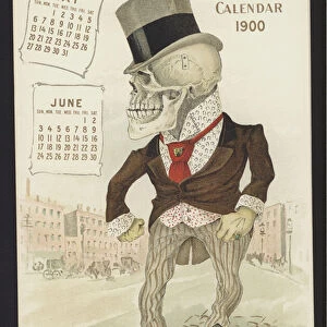 Illustration for Antikamnia Calendar, 1900 (colour litho)