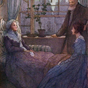 Illustration for Cranford by Mrs Gaskell (colour litho)
