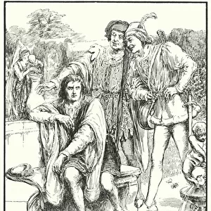 Illustration for Everyman, The Morality Play (engraving)