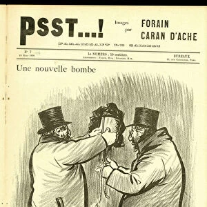 Illustration by Jean-Louis Forain (1852-1931) in Psst... !, 1898-3-19 - A New Bomb - Antisemitism, Dreyfus Case, Drains - Jewish - Drowning